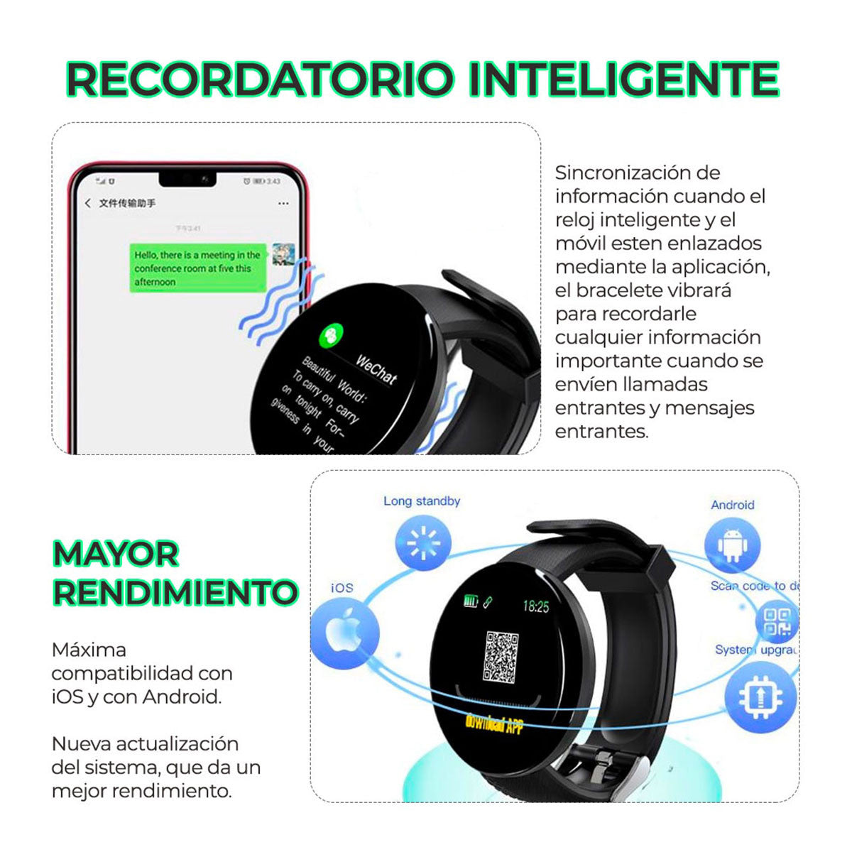 SmartWatch Reloj Deportivo IMPERMEABLE